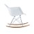 Cadeira Balanço Fratini Design Eames Eiffel DAR Ray Salas Florida Branco Braços Polipropileno - Imagem 3
