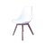 Cadeira Design Fratini Eames Eiffel DAR Ray Pes Madeira Natural Salas Siena Branco Assento Couro - Imagem 2