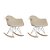 Kit 2x Cadeira Balanço Design Eames Eiffel DAR Ray Salas Florida Fendi Braços Polipropileno Fratini - Imagem 1