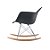 Kit 2x Cadeira Balanço Design Eames Eiffel DAR Ray Salas Florida Preto Braços Polipropileno Fratini - Imagem 4