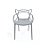 Kit 2x Cadeira Design Alegra Master Philippe Starck Cinza Claro Polipropileno Cozinhas Aviv Fratini - Imagem 2