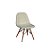 Kit 2x Cadeira Design Botone Eames Eiffel DAR Ray Pes Madeira Salas Madrid Bege  Fratini - Imagem 3