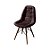 Kit 2x Cadeira Design Botone Eames Eiffel DAR Ray Pes Madeira Salas Madrid Marrom Café  Fratini - Imagem 3