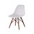 Kit 2x Cadeira Design Eames Eiffel DAR Ray Pes Madeira Salas Florida Branca Assento Polipropileno Fratini - Imagem 2