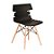 Kit 2x Cadeira Design Eames Eiffel DAR Ray Pes Madeira Salas Valencia Preto Assento Polipropileno Fratini - Imagem 2