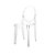 Kit 2x Cadeira Design Louis Ghost Transparente Incolor Moderna Cozinhas Salas Jantar Viena Fratini - Imagem 2