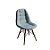 Kit 4x Cadeira Design Botone Eames Eiffel DAR Ray Pes Madeira Salas Madrid Azul Claro  Fratini - Imagem 2