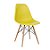 Kit 4x Cadeira Design Eames Eiffel DAR Ray Pes Madeira Salas Florida Amarela Assento Polipropileno Fratini - Imagem 3