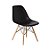 Kit 4x Cadeira Design Eames Eiffel DAR Ray Pes Madeira Salas Florida Preta Assento Polipropileno Fratini - Imagem 3