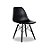Kit 4x Cadeira Design Eames Eiffel DAR Ray Pes Madeira Salas Florida Preta Assento Polipropileno Fratini - Imagem 3