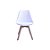 Kit 4x Cadeira Design Eames Eiffel DAR Ray Pes Madeira Salas Siena Branco Assento Couro Fratini - Imagem 2