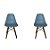 Kit 4x Cadeira Mesa Fratini Kids Infantil Azul Design Eames Eiffel DAR Ray Pes Madeira Natural Florida Assento Polipropileno - Imagem 2