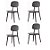 Kit 4x Cadeira Resistente Preto  Cozinhas Restaurantes Gourmet Varanda Bares Vegas Fratini - Imagem 1