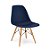 Kit 5x Cadeira Mesa Fratini Design Eames Eiffel DAR Ray Pes Madeira Natural Salas Florida Azul Marinho Branca Assento Polipropileno - Imagem 3