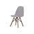 Kit 5x Cadeira Mesa Fratini Design Eames Eiffel DAR Ray Pes Madeira Natural Salas Nice Gelo Branca Assento Polipropileno - Imagem 3