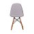 Kit 5x Cadeira Mesa Fratini Design Eames Eiffel DAR Ray Pes Madeira Natural Salas Nice Gelo Branca Assento Polipropileno - Imagem 4