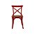 Cadeira Trendhouse Madeira Natural Cor Vermelha Assento Palha Trançada Acabamento Laca - Imagem 2