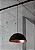 Pendente Newline Iluminação Domus 1/2 Esfera Redondo Metal Preto 20x40cm 1x E27 25W Bivolt 110v 220v SNT330APPTCO Sala de Jantar Quarto e Cozinha - Imagem 1