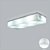 Plafon Usina Design Retangular  acrílico leitoso Leitoso Tecido Cristal Sobrepor 24x33 Polar 10424/33 Escadas Salas - Imagem 1