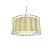 PENDENTE Klaxon Iluminação CARINO SOLLO Cupula Tecido Aramado Redondo  60 cm x 30 cm x 60 cm - Imagem 1