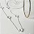 Colar trevo Longo Cristal - Imagem 2