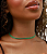 Choker Riviera Prata com cristais verdes esmeralda - Imagem 1