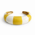 Bracelete Listrado Amarelo e Branco - Imagem 1