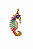 Pingente Cavalo Marinho Colorido - Imagem 1