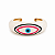 Bracelete Olho Pink e Preto - Imagem 1