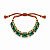 Pulseira Marrom Zirconias Verdes - Imagem 1
