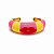 Bracelete Boquinha Amarelo e Rosa - Imagem 1