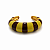 Bracelete Listrado Amarelo e Marrom - Imagem 1