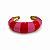 Bracelete Listrado Pink e Vermelho - Imagem 1