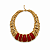 Colar Maxi Dourado e Vermelho - Imagem 1