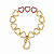 Pulseira Corações Pink - Imagem 1