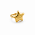 Anel Estrela Dourado Ajustável - Imagem 1