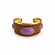 Bracelete Bolas Marrom e Roxo - Imagem 1