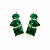 Brinco Earcuff Verde Esmeralda - Imagem 1