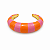 Bracelete Listrado Rosa e Laranja - Imagem 1