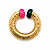 Bracelete Mola Verde e Pink - Imagem 1