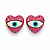 Brinco Olho Grego Rosa Chiclete - Imagem 2
