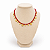 Colar Medalhinhas Ouro e Coral - Imagem 1