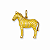 Pingente Zebra Amarela - Imagem 1