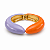 Bracelete Garras Lilas e Laranja - Imagem 1
