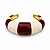 Bracelete Listras Off e Marsala - Imagem 1