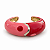 Bracelete Yin Yang Pink e Vermelho - Imagem 1