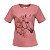 Tshirt Estampada Feminina Rosa Cavalo Floral - Imagem 1