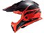 Capacete LS2 MX437 Fast Roar - Preto e Vermelho - Número 58 + Óculos 100% Strata2 Black - Imagem 1