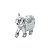 Elefante Decorativo Prata 13 Rojemac - Imagem 2