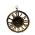 Relógio Madeira Metal Prateado Rojemac - Imagem 1